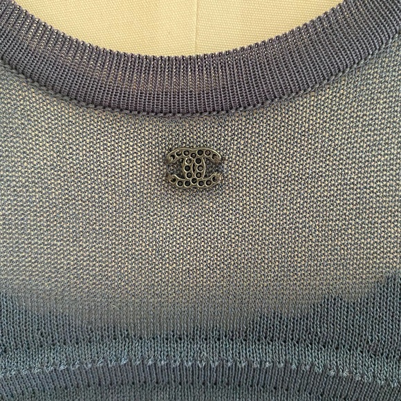 Chanel Navy Blue Dress size 40 with slip dress - Picture 13 of 15